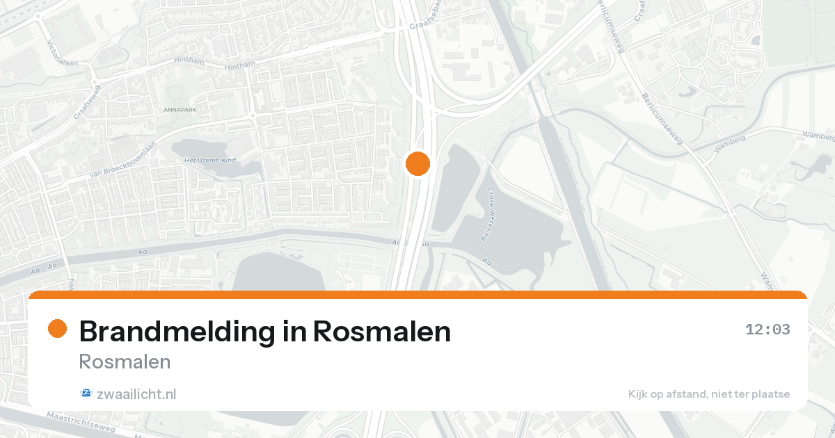 Brandmelding in Rosmalen — 15 aug 2026