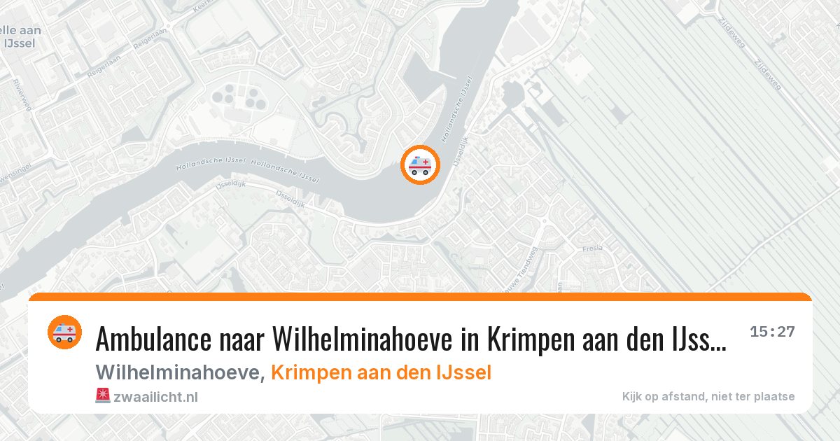 Ambulance naar Wilhelminahoeve in Krimpen aan den IJssel — 22 jun 2026