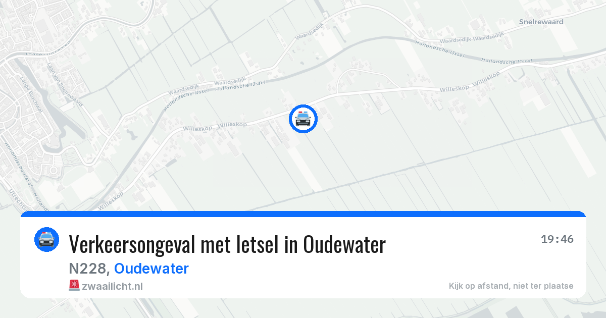 Verkeersongeval met letsel in Oudewater — 9 mei 2026