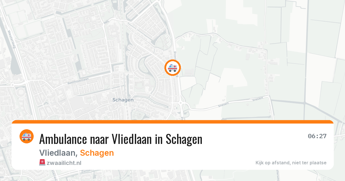 Ambulance naar Vliedlaan in Schagen — 17 jun 2026