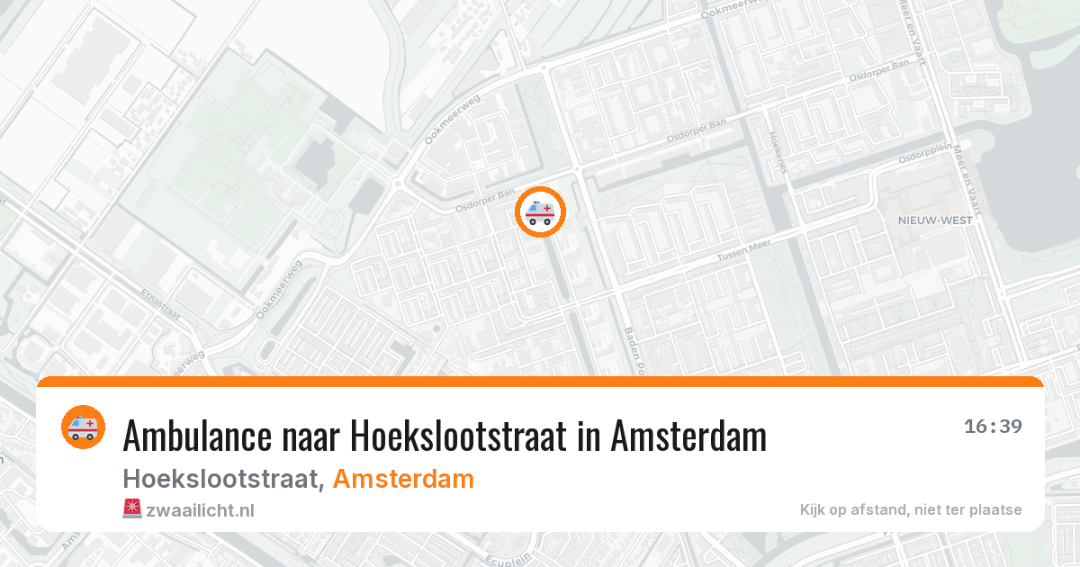 Ambulance naar Hoekslootstraat in Amsterdam — 24 jun 2026