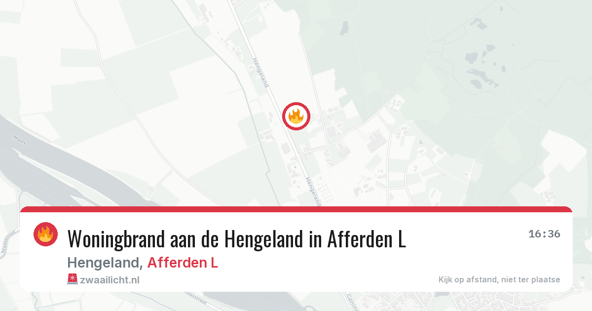 Woningbrand aan de Hengeland in Afferden L — 4 feb 2026