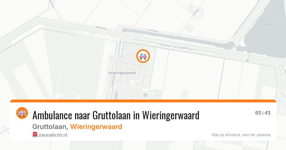Ambulance naar Gruttolaan in Wieringerwaard — 20 mrt 2026
