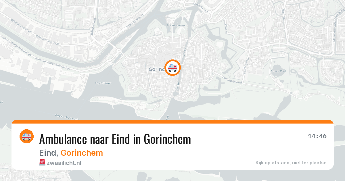 Ambulance naar Eind in Gorinchem — 10 apr 2026