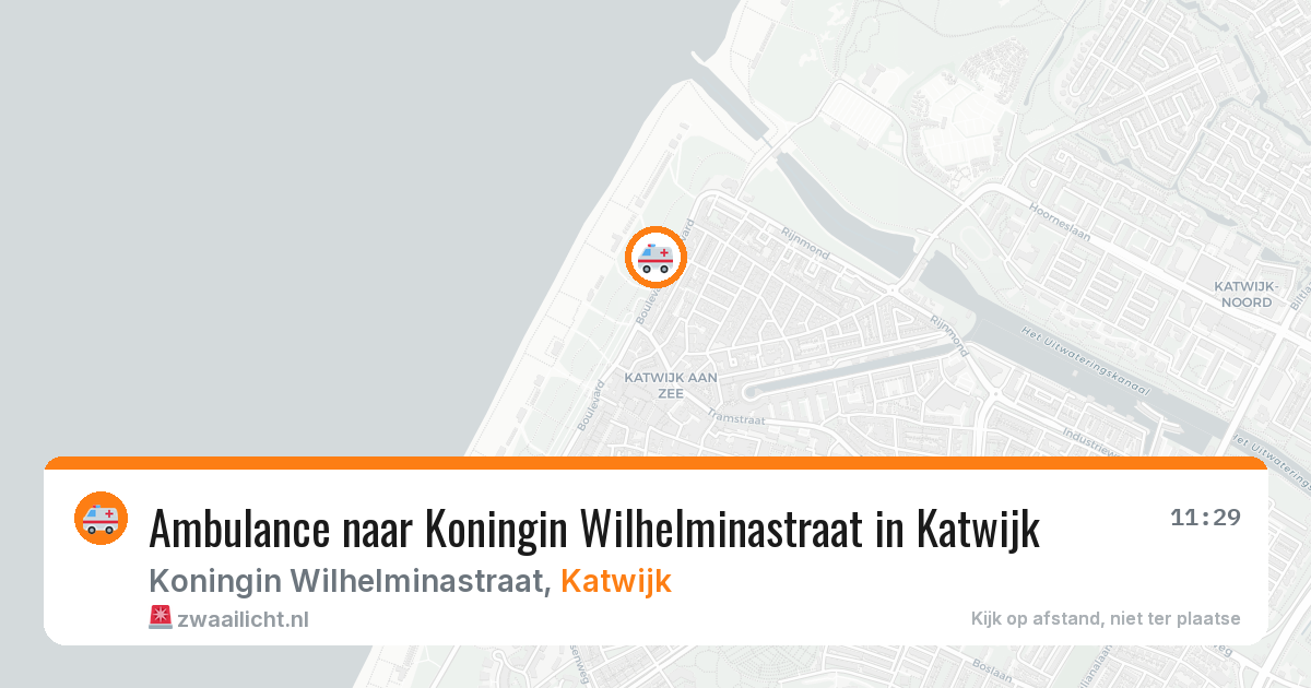Ambulance naar Koningin Wilhelminastraat in Katwijk — 26 mei 2026