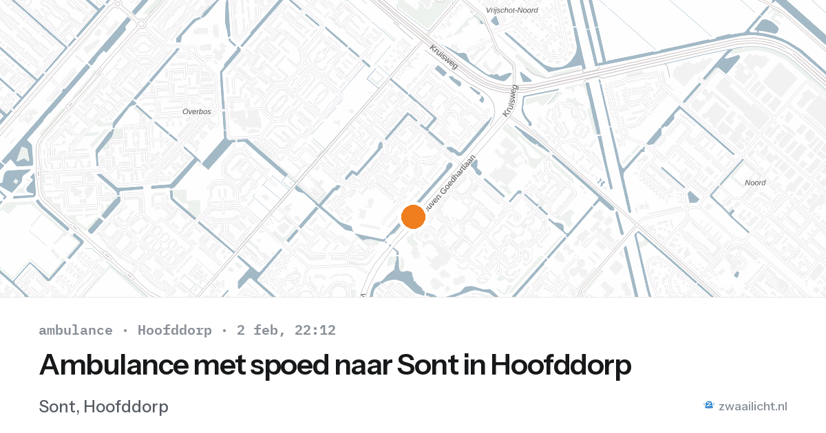 Ambulance met spoed naar Sont in Hoofddorp — 2 feb 2026