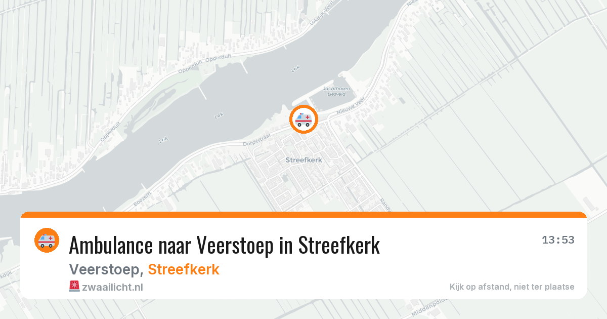 Ambulance naar Veerstoep in Streefkerk — 24 mrt 2026
