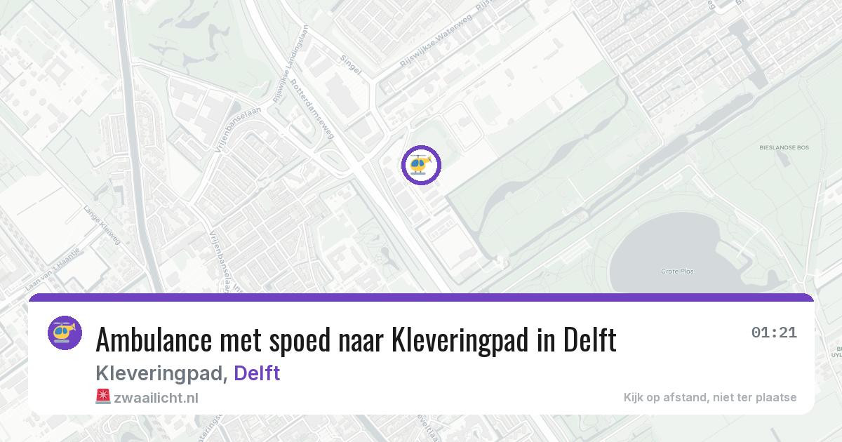 Ambulance met spoed naar Kleveringpad in Delft — 10 apr 2026