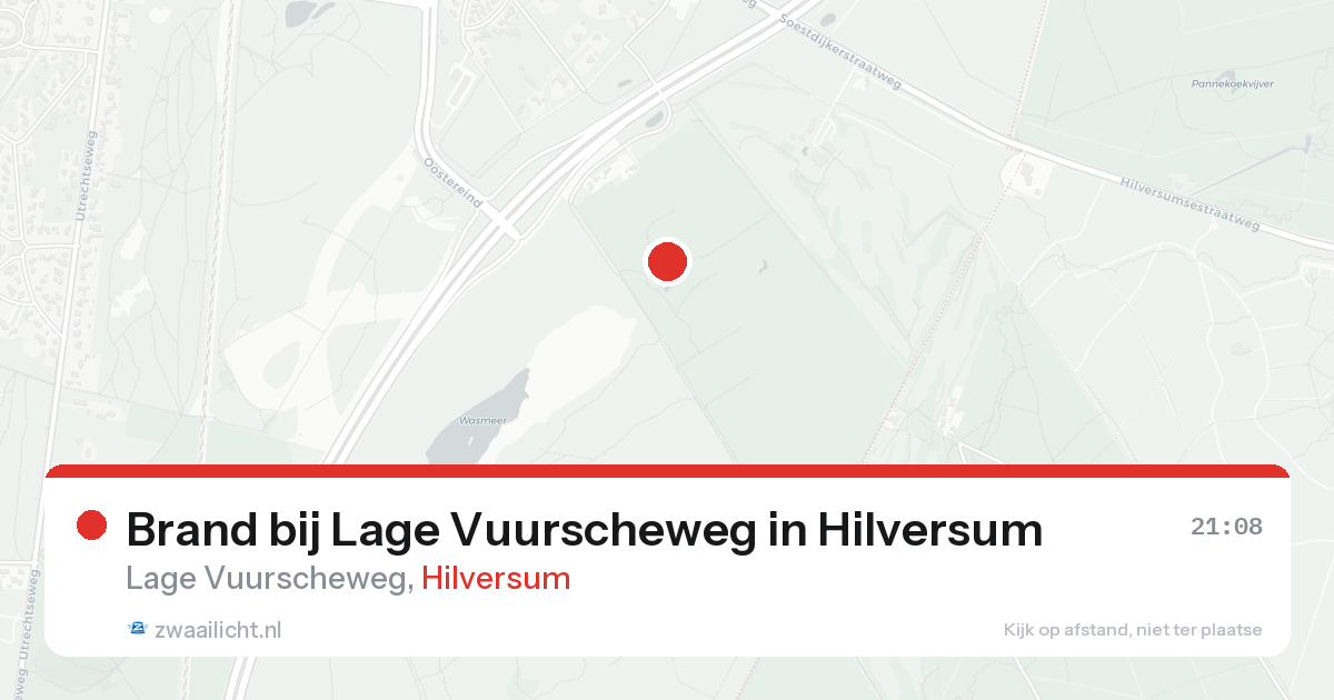 Brand bij Lage Vuurscheweg in Hilversum — 17 aug 2026