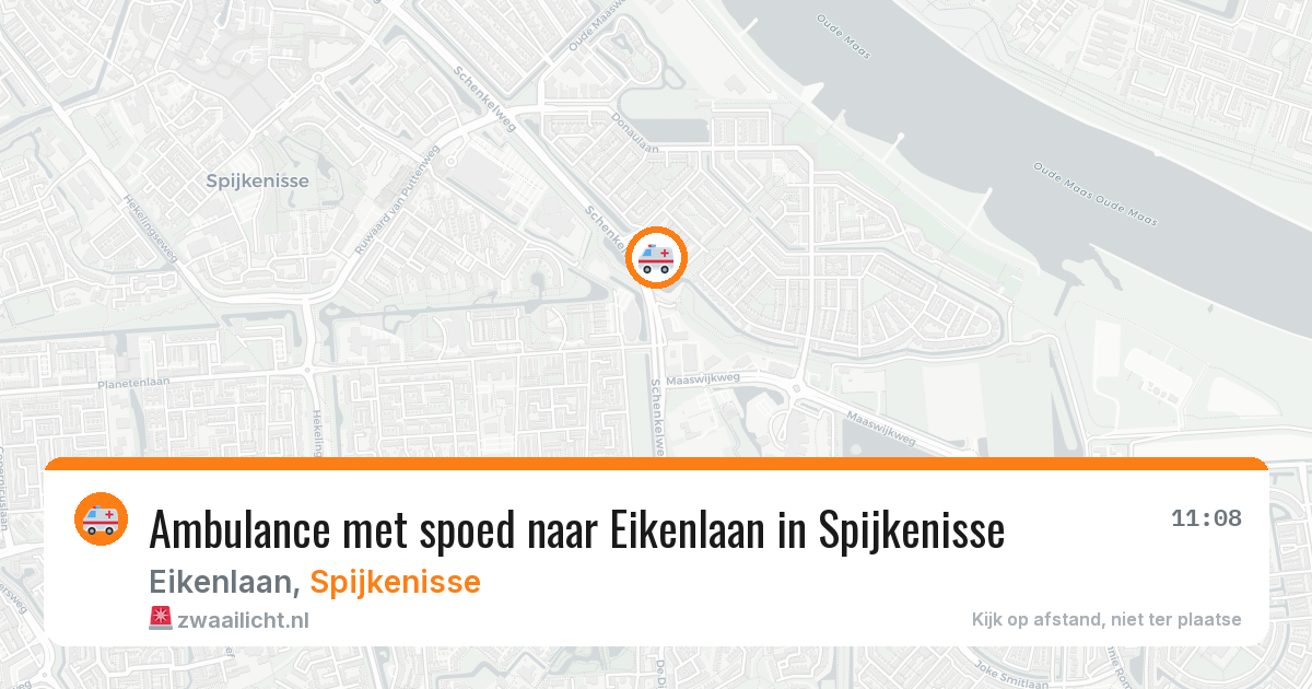 Ambulance met spoed naar Eikenlaan in Spijkenisse — 28 jun 2026