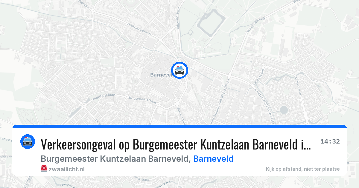 Verkeersongeval op Burgemeester Kuntzelaan Barneveld in Barneveld — 11 jun 2026