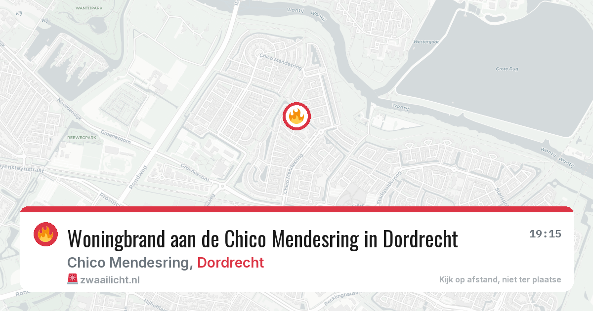 Woningbrand aan de Chico Mendesring in Dordrecht — 30 apr 2026