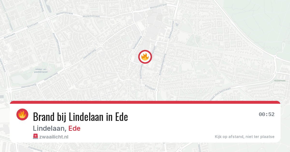Brand bij Lindelaan in Ede — 16 jun 2026
