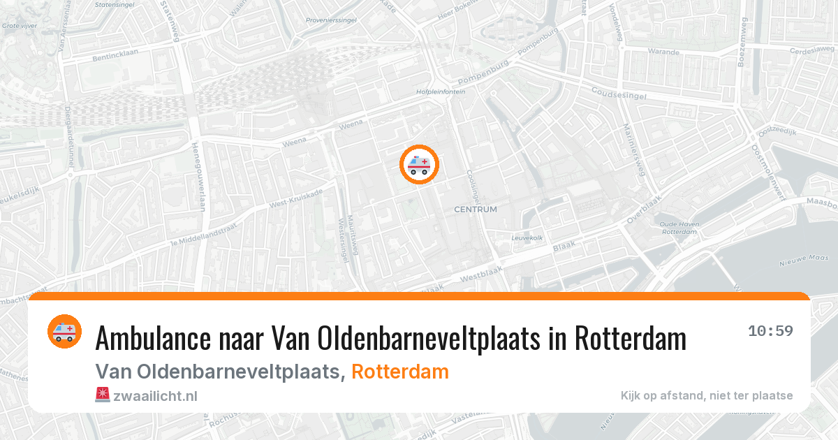 Ambulance naar Van Oldenbarneveltplaats in Rotterdam — 10 aug 2026