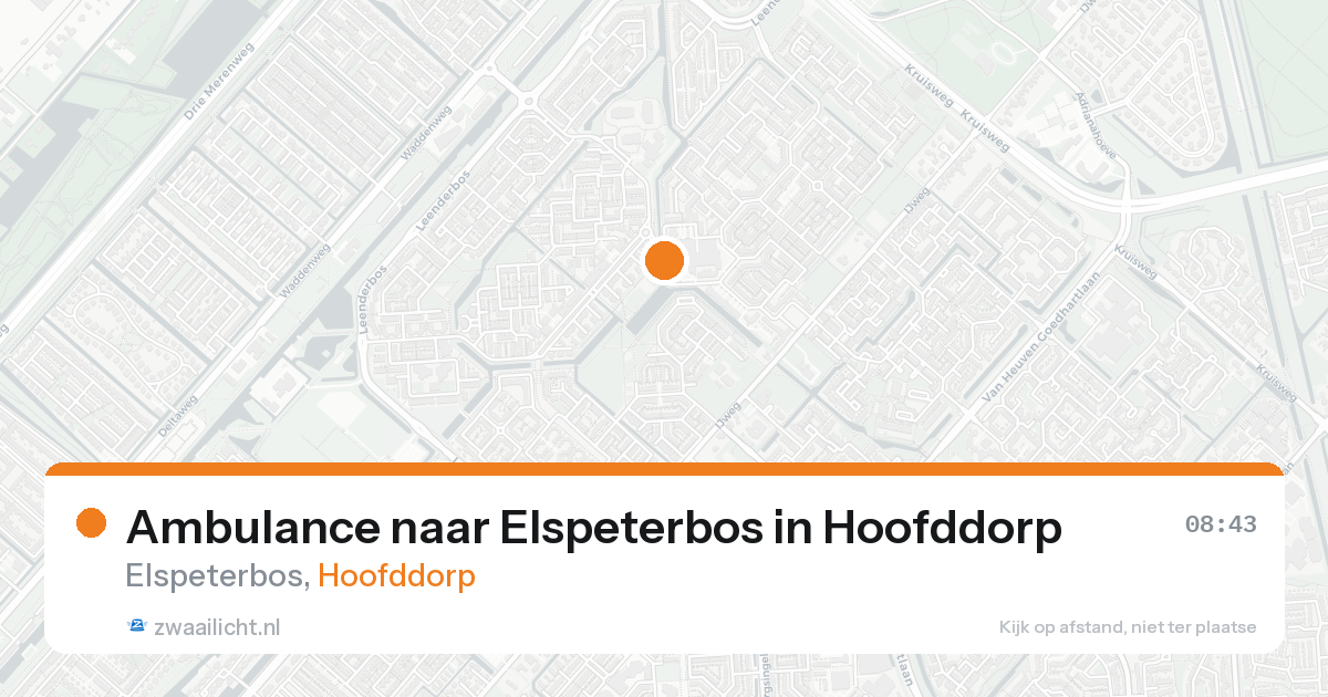 Ambulance naar Elspeterbos in Hoofddorp — 24 aug 2026