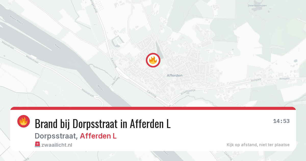 Brand bij Dorpsstraat in Afferden L — 27 jun 2026