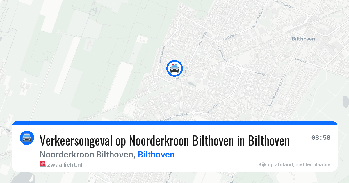 Verkeersongeval op Noorderkroon Bilthoven in Bilthoven — 16 apr 2026
