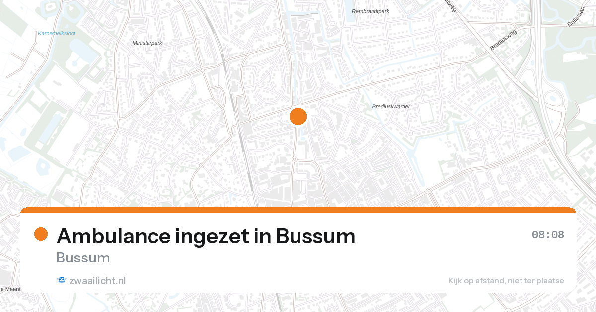 Ambulance ingezet in Bussum — 13 mei 2026