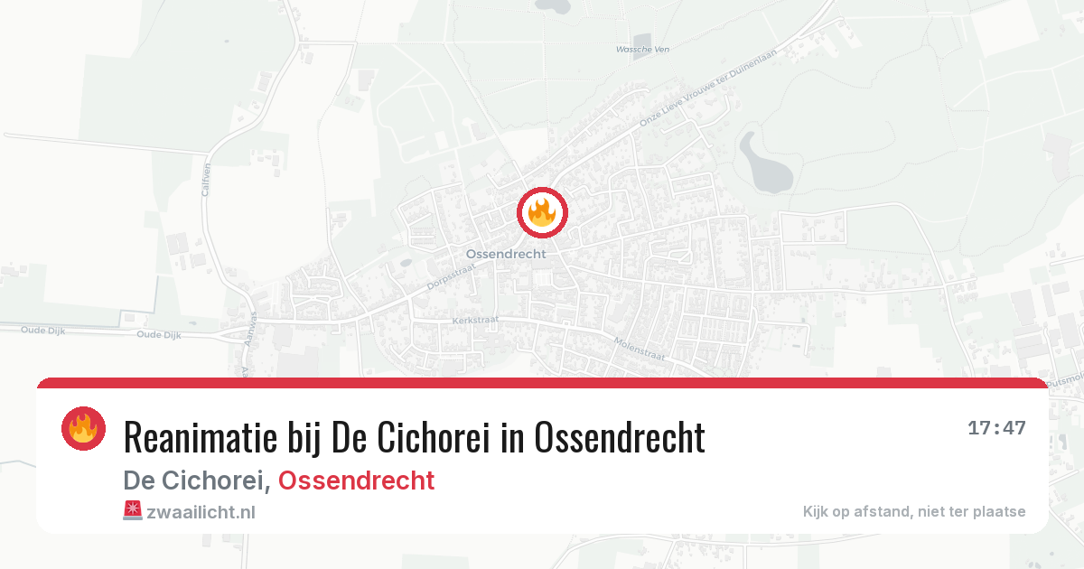 Reanimatie bij De Cichorei in Ossendrecht — 24 mrt 2026