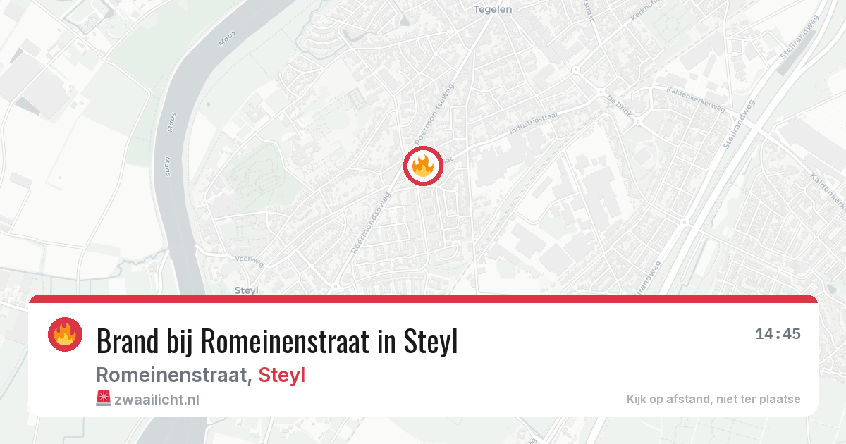 Brand bij Romeinenstraat in Steyl — 10 mei 2026