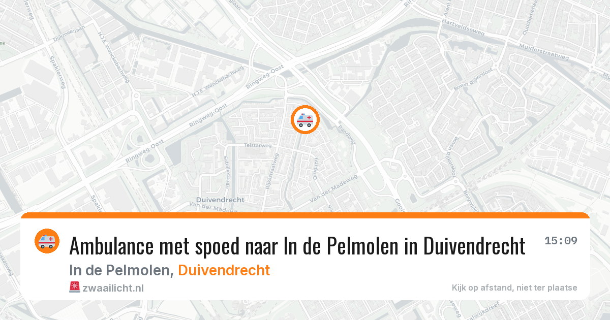 Ambulance met spoed naar In de Pelmolen in Duivendrecht — 12 aug 2026