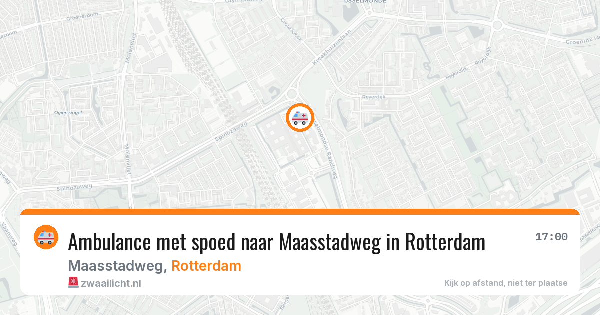 Ambulance met spoed naar Maasstadweg in Rotterdam — 9 aug 2026