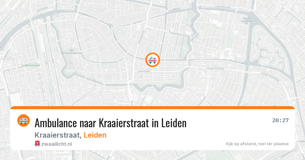 Ambulance naar Kraaierstraat in Leiden — 7 aug 2026