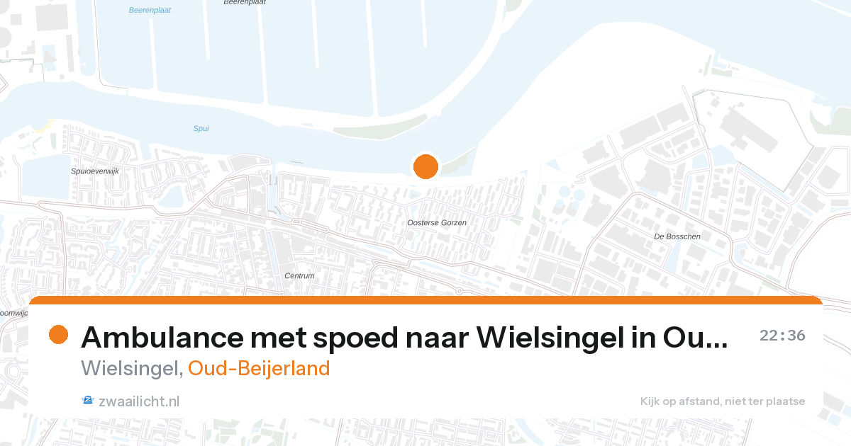 Ambulance met spoed naar Wielsingel in Oud-Beijerland — 26 aug 2026