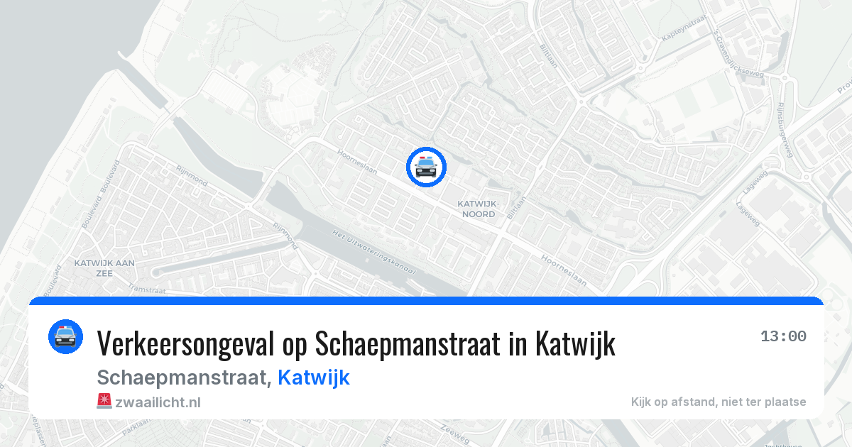 Verkeersongeval op Schaepmanstraat in Katwijk — 28 jun 2026