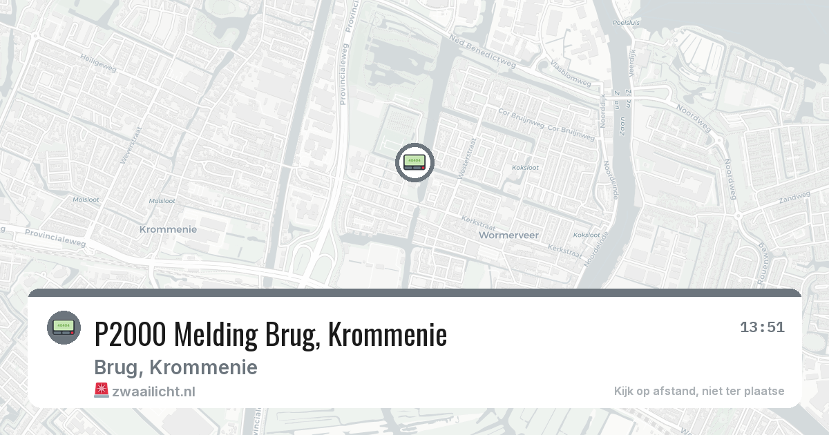 P2000 Melding Brug, Krommenie — 8 feb 2026