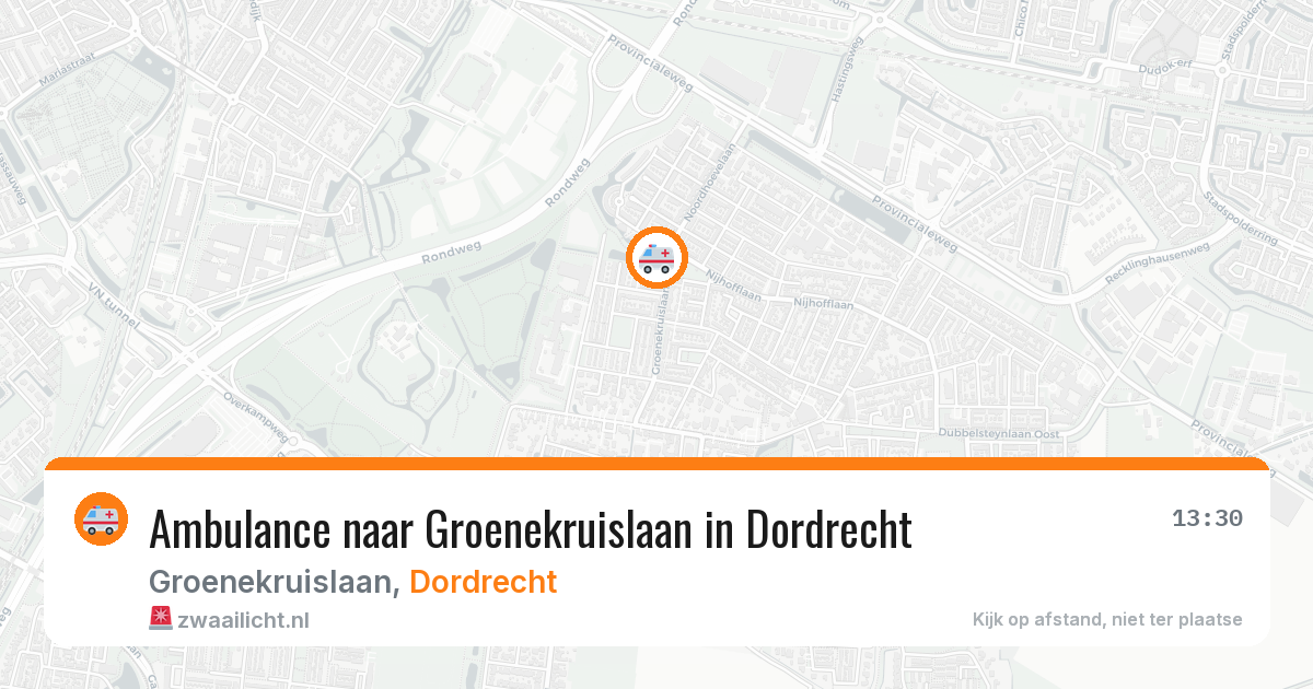 Ambulance naar Groenekruislaan in Dordrecht — 18 jun 2026