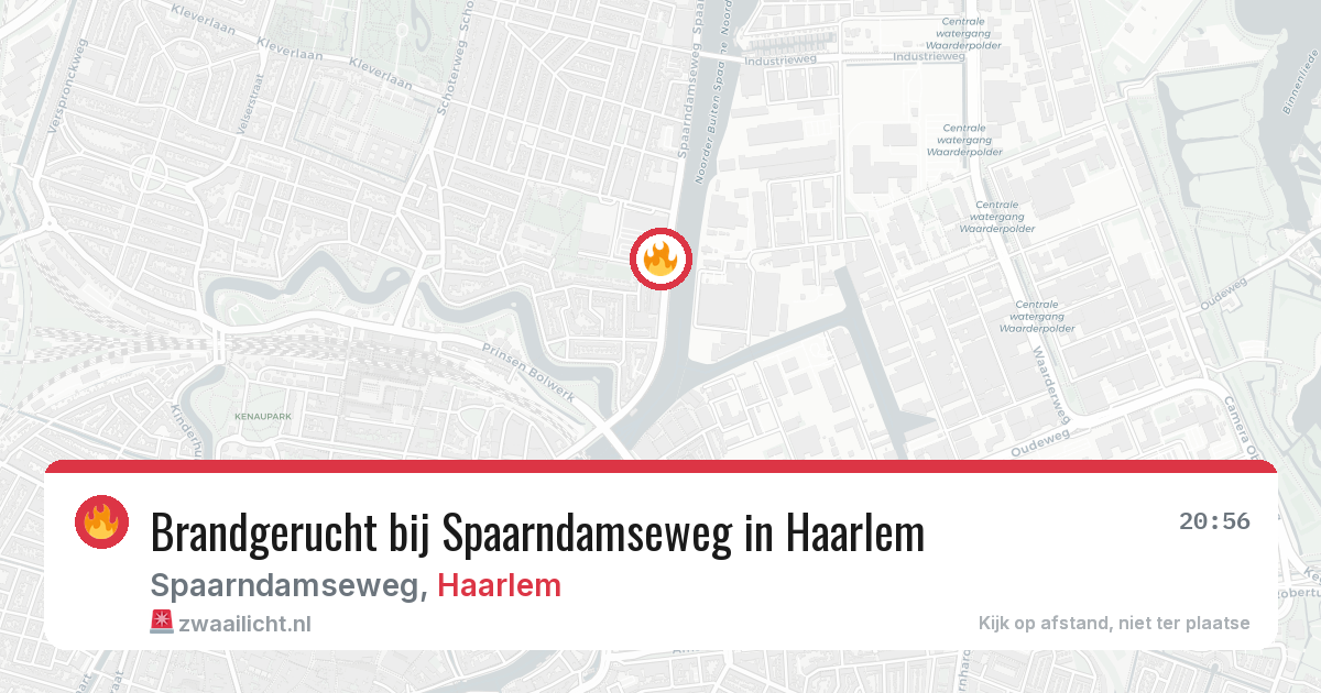 Brandgerucht bij Spaarndamseweg in Haarlem — 19 jun 2026