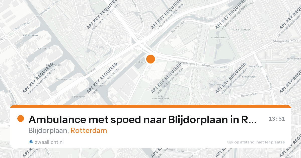 Ambulance met spoed naar Blijdorplaan in Rotterdam — 26 aug 2026