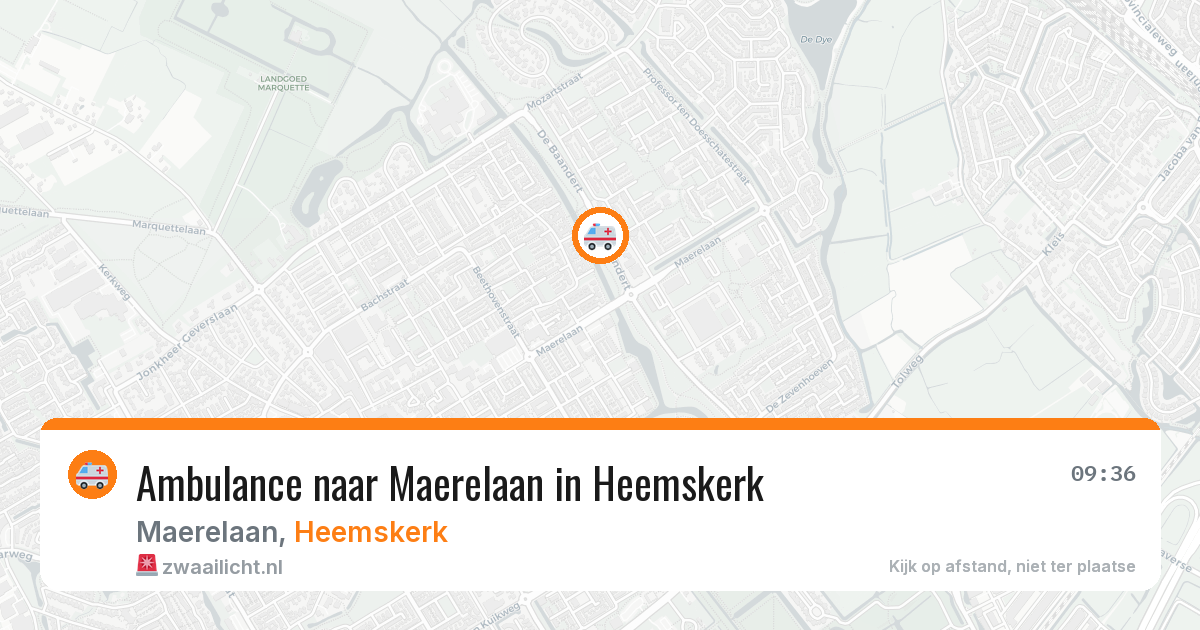 Ambulance naar Maerelaan in Heemskerk — 12 aug 2026