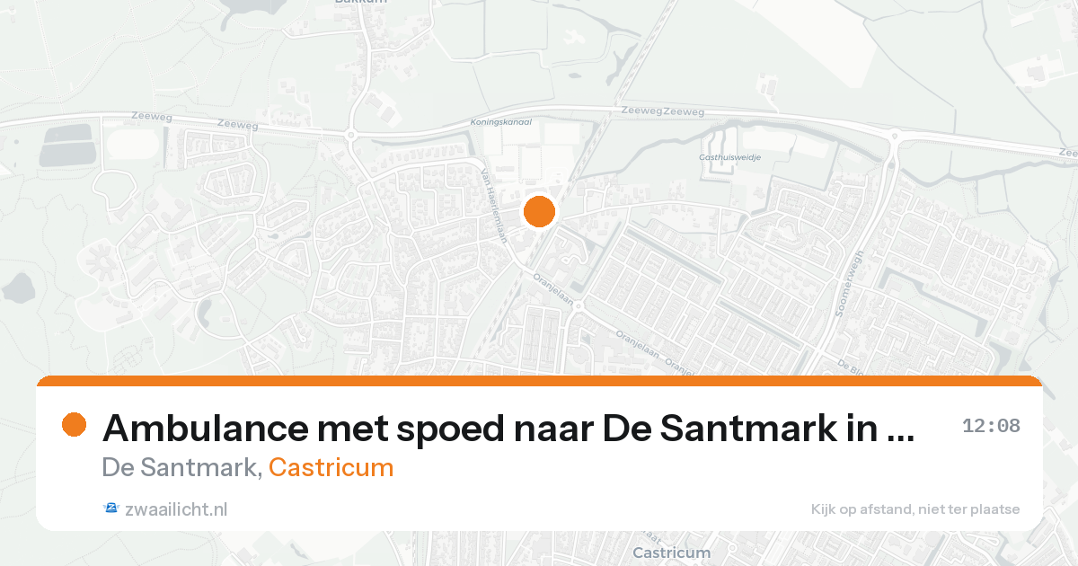 Ambulance met spoed naar De Santmark in Castricum — 23 mei 2026