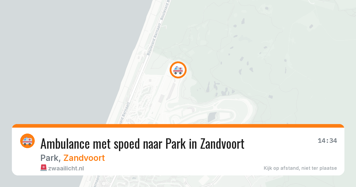 Ambulance met spoed naar Park in Zandvoort — 15 mei 2026