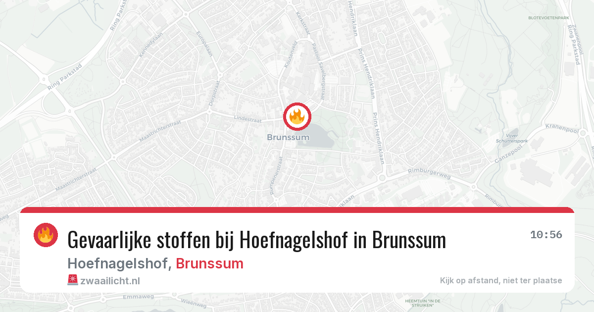 Gevaarlijke stoffen bij Hoefnagelshof in Brunssum — 6 jul 2026