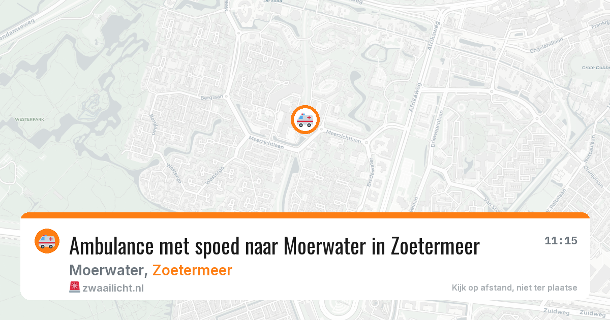 Ambulance met spoed naar Moerwater in Zoetermeer — 12 apr 2026