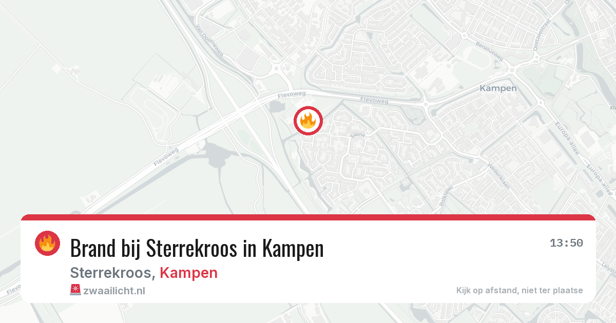 Brand bij Sterrekroos in Kampen — 29 jan 2026