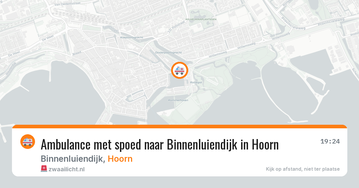 Ambulance met spoed naar Binnenluiendijk in Hoorn — 18 apr 2026