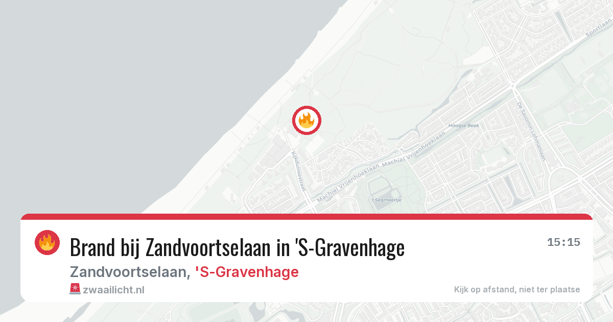 Brand bij Zandvoortselaan in 'S-Gravenhage — 25 jul 2026