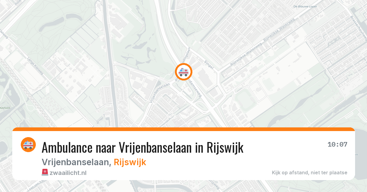 Ambulance naar Vrijenbanselaan in Rijswijk — 18 mei 2026