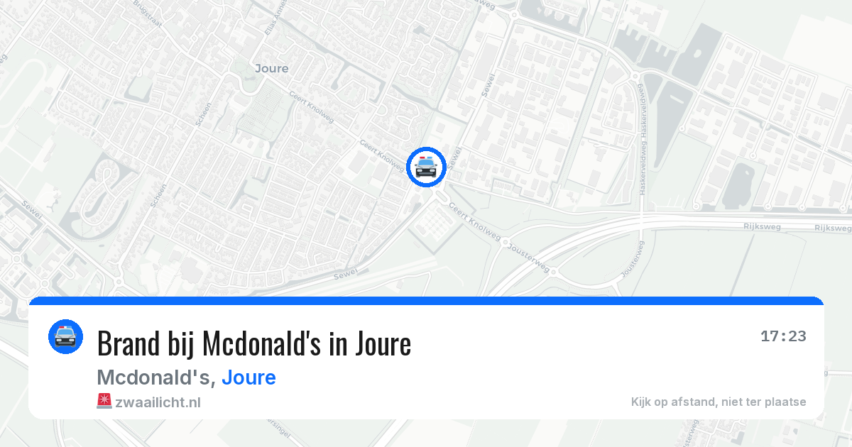 Brand bij Mcdonald's in Joure — 23 jun 2026