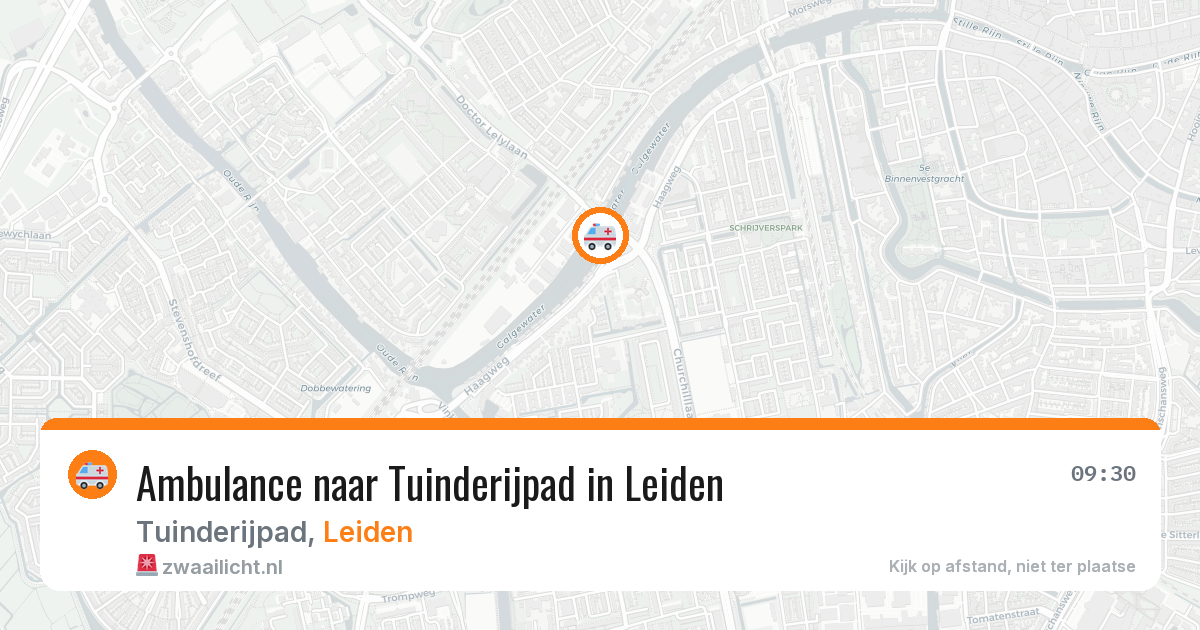 Ambulance naar Tuinderijpad in Leiden — 1 jul 2026