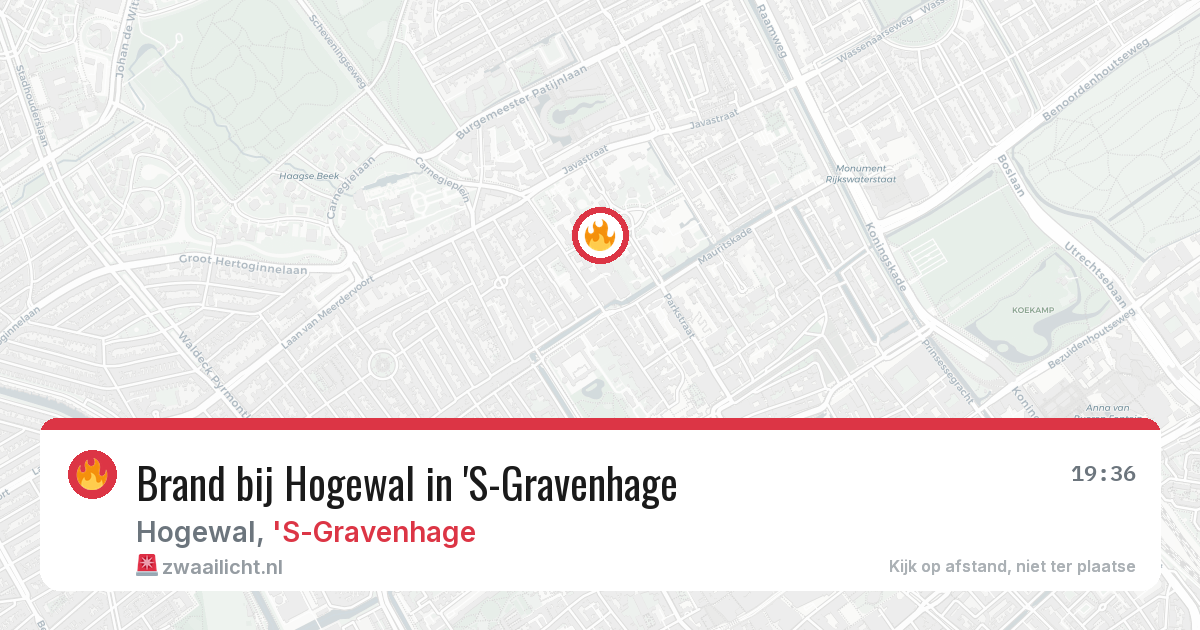 Brand bij Hogewal in 'S-Gravenhage — 26 jun 2026