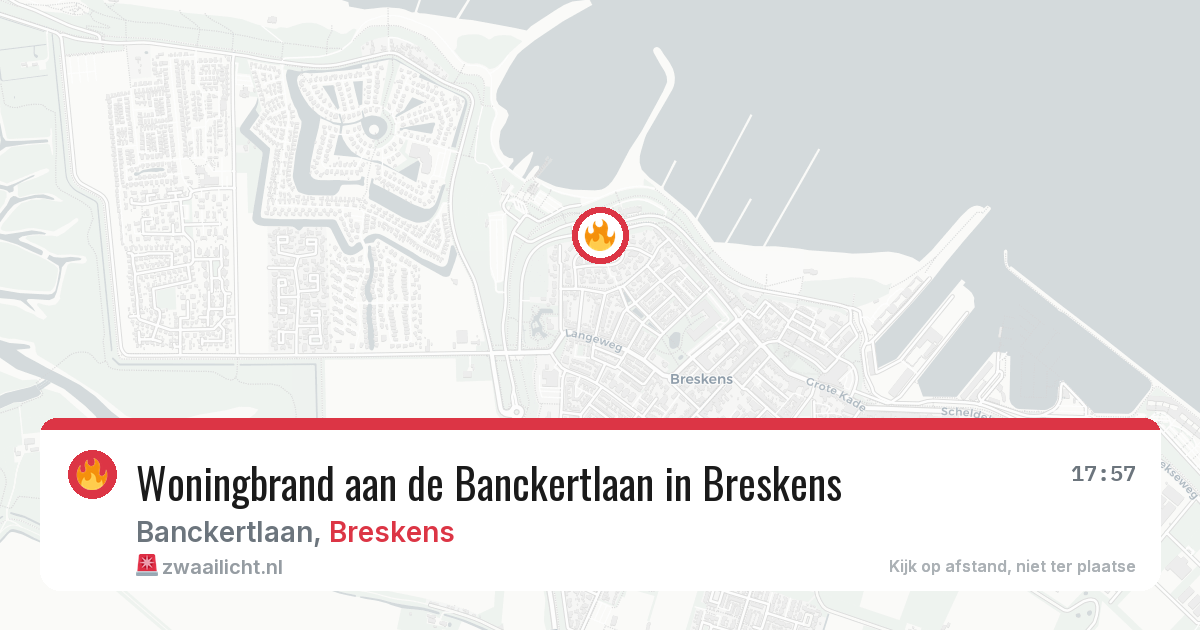 Woningbrand aan de Banckertlaan in Breskens — 22 mei 2026