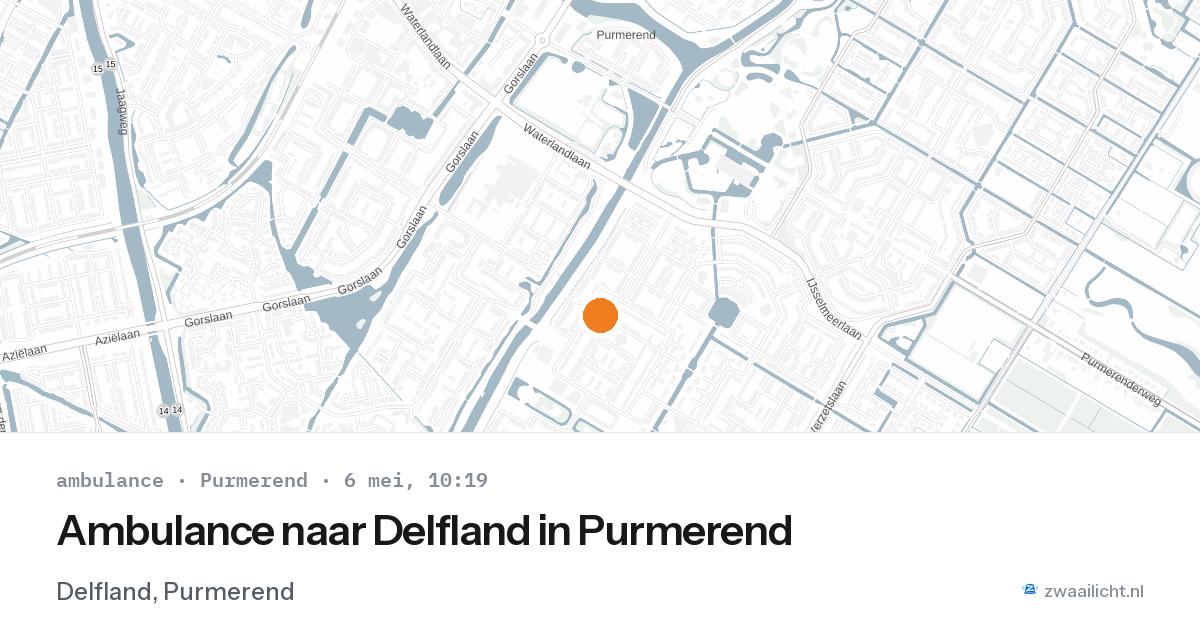Ambulance naar Delfland in Purmerend — 6 mei 2026