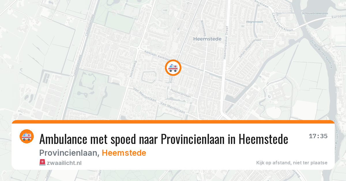 Ambulance met spoed naar Provincienlaan in Heemstede — 8 mei 2026