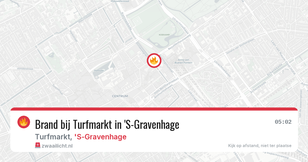 Brand bij Turfmarkt in 'S-Gravenhage — 27 jul 2026