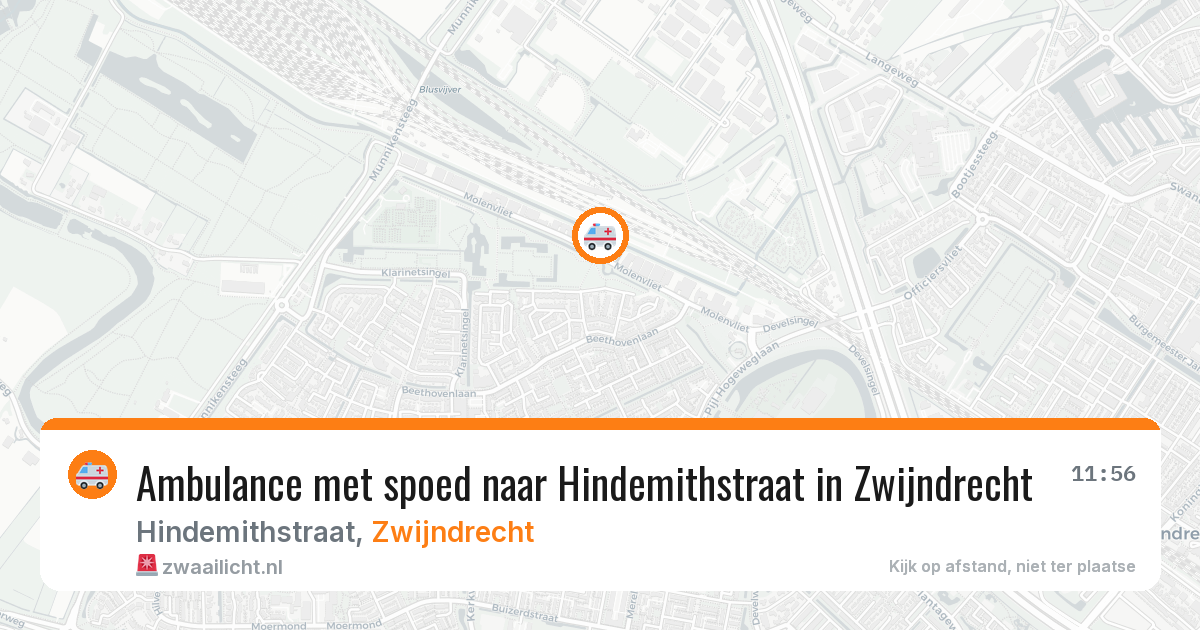 Ambulance met spoed naar Hindemithstraat in Zwijndrecht — 20 mei 2026